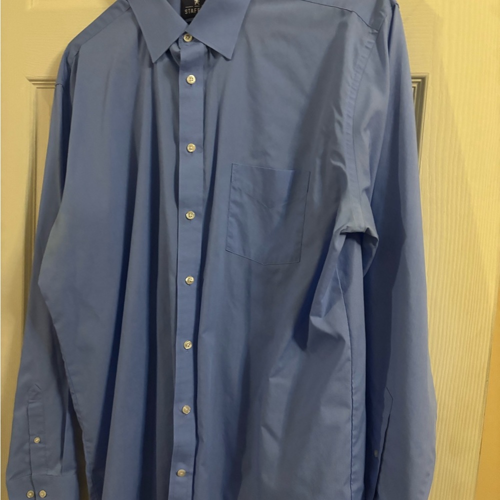 Stafford Sky Blue Men's Dress Shirt